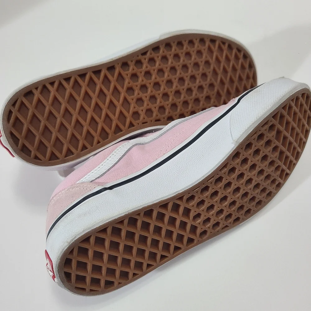 Vans Pink and White LIds Size 2.5 Kids‎